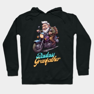 Badass Grandfather on a motorbike Hoodie